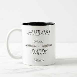 Personalised Husband Daddy - New Dad Gift Two-Tone Coffee Mug