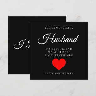 Personalised Husband Wedding Anniversary Card