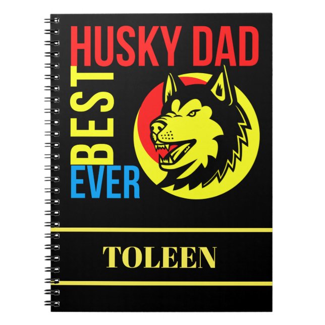 Personalised Husky Dad, Dog Dad                Notebook (Front)