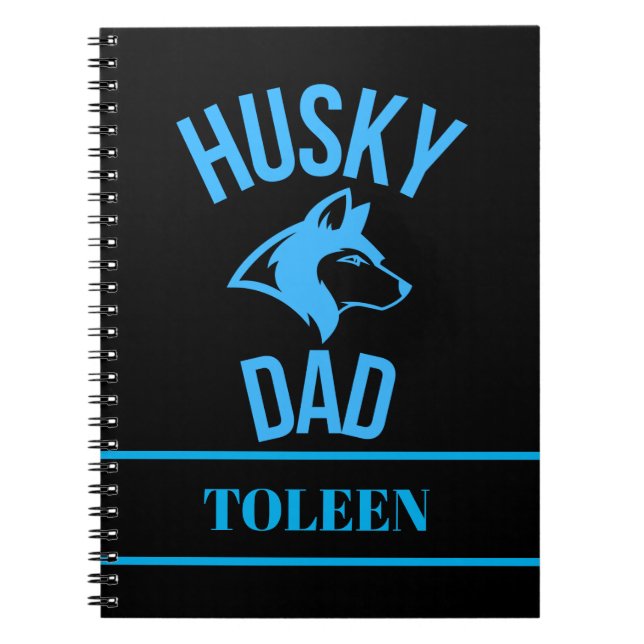 Personalised Husky Dad, Dog Dad                Notebook (Front)