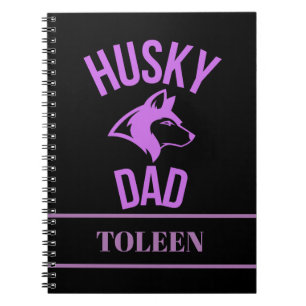 Personalised Husky Dad, Dog Dad Notebook