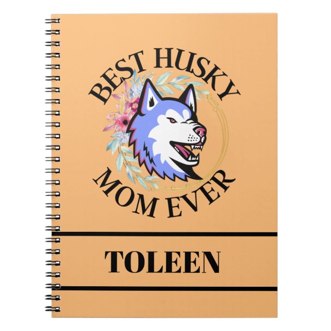 Personalised Husky Mum, Dog Mum                Notebook (Front)