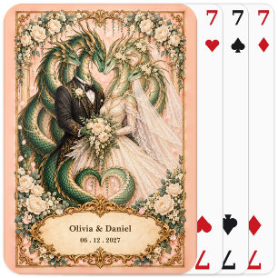Personalised Hydra Bride and Groom Wedding Favour Playing Cards