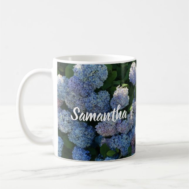 Personalised Hydrangea Coffee Mug (Left)