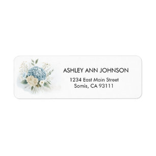 Personalised Hydrangea Return Address Labels
