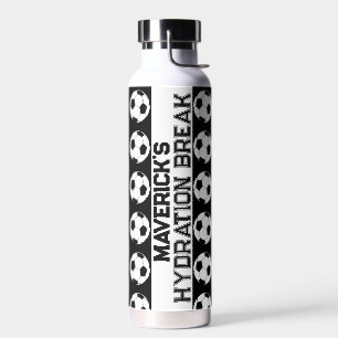 Personalised Hydration Break Soccer Ball Water Bottle