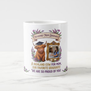 Personalised Hygienist Mum Graduation Highland Cow Large Coffee Mug