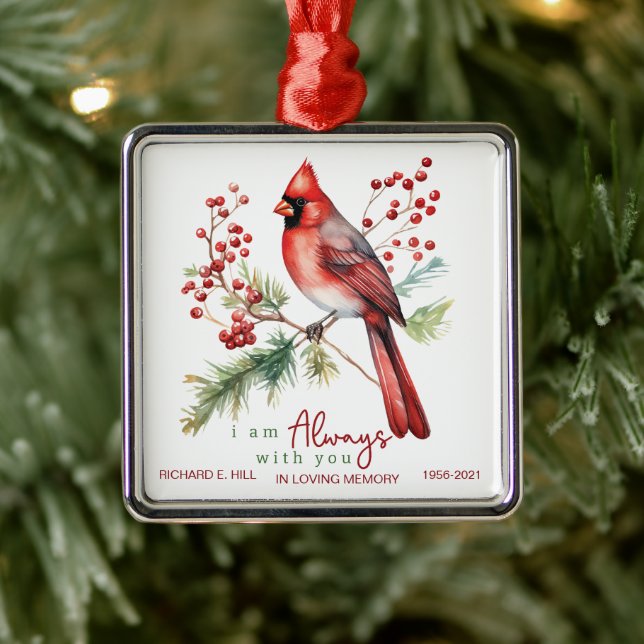 Personalised I Am Always With You Metal Ornament (Tree)