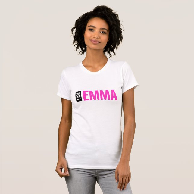 Personalised "I Am Emma" T-Shirt , or Your Name (Front Full)