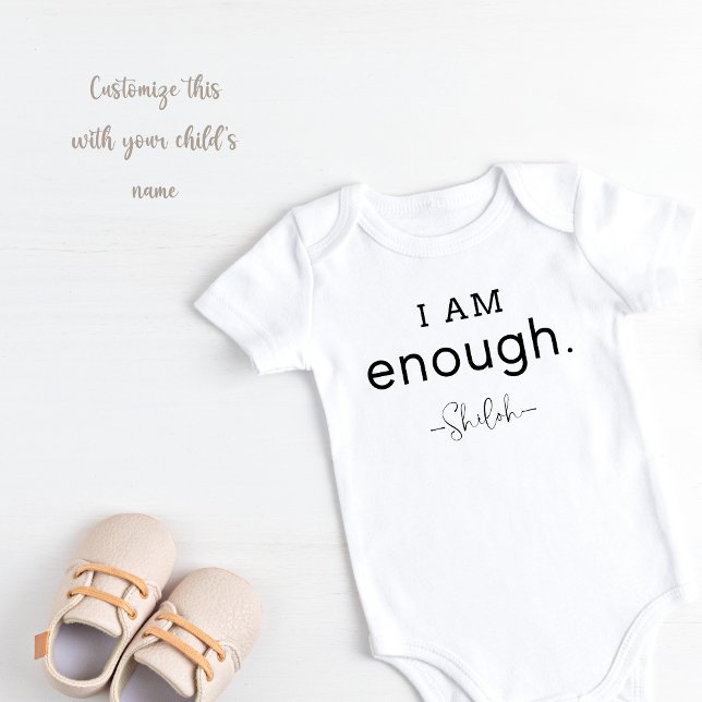 Personalised I am Enough Baby Bodysuit (Personalized I am Enough Baby Bodysuit)