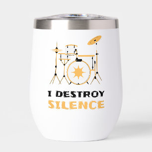 Personalised I Destroy Silence Funny Drummer