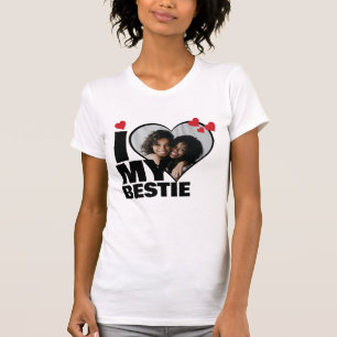 Personalised I Love My Bestie Heart Photo T-Shirt