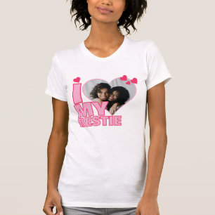 Personalised I Love My Bestie Heart Photo T-Shirt