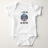 Personalised I Love My Big Brother Dog Photo Baby