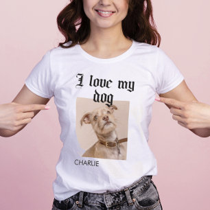 Personalised I Love My Dog Photo T-Shirt
