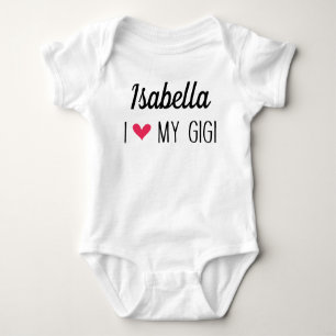 Personalised I Love My GiGi Baby Bodysuit