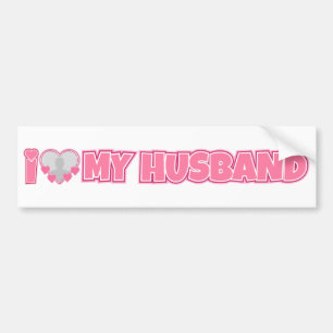 Personalised I Love My Husband – Add Husband Photo Bumper Sticker