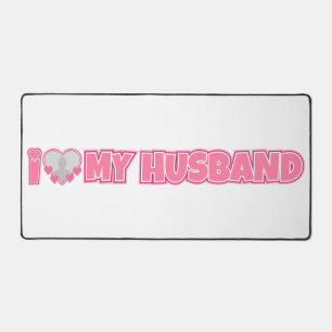 Personalised I Love My Husband – Add Husband Photo Desk Mat
