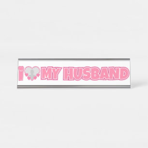Personalised I Love My Husband – Add Husband Photo Desk Name Plate