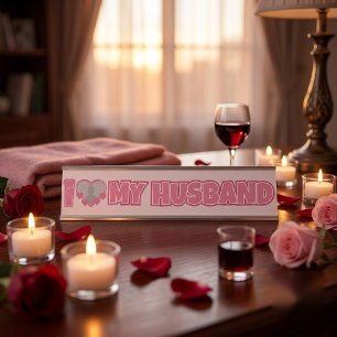 Personalised I Love My Husband – Add Husband Photo Desk Name Plate
