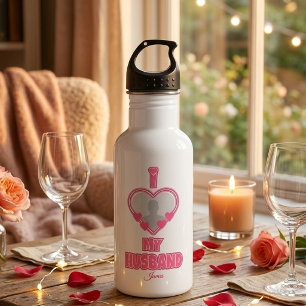 Personalised I Love My Husband – Add Photo & Name 532 Ml Water Bottle
