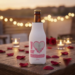 Personalised I Love My Husband – Add Photo & Name Bottle Cooler