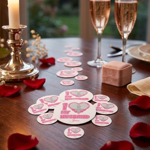 Personalised I Love My Husband – Add Photo & Name Confetti