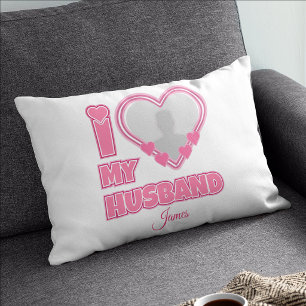 Personalised I Love My Husband – Add Photo & Name Decorative Cushion
