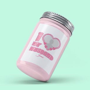 Personalised I Love My Husband – Add Photo & Name Food Label
