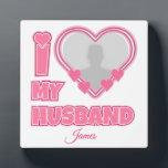 Personalised I Love My Husband – Add Photo & Name Plaque<br><div class="desc">Find awesome, funny, and delightfully crazy gifts that perfectly capture your love! Whether you're hunting for romantic gift for wife ideas, best Valentine's gifts for her, meaningful wedding anniversary gifts for wife, or best Christmas gifts for wife, our unique designs add a playful twist. Surprise her with psychotically cute (in...</div>