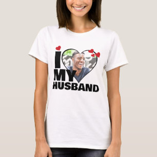 Personalised I Love My Husband Heart Photo T-Shirt