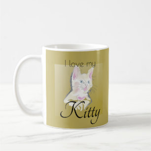 Personalised I Love My Kitty Photo Coffee Mug