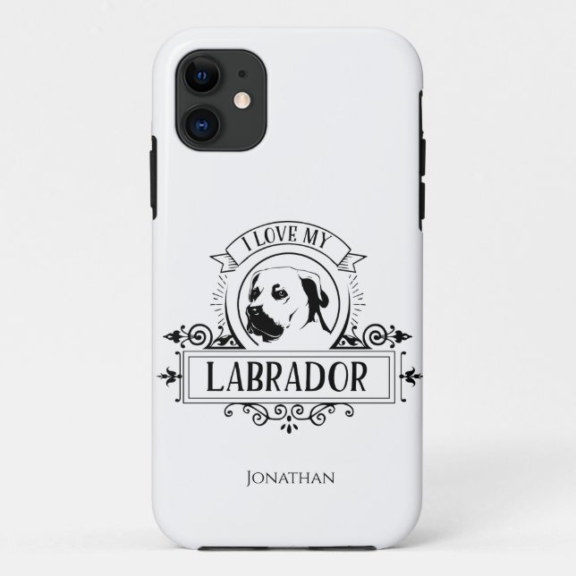 Personalised I love my Labrador  Case-Mate iPhone Case (Back)