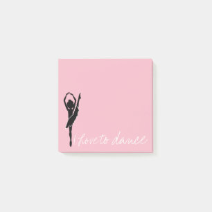 Personalised I Love To Dance Silhouette Post-it Notes