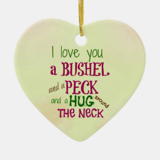 Personalised I love you a bushel & a peck ornament