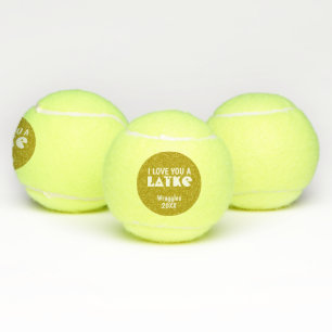 Personalised I love you a latke Hanukkah Chanukah Tennis Balls