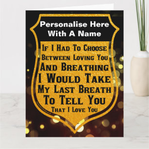 Personalised I Love You Card