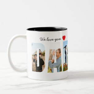 Personalised I Love You Photo Collage Dad Mug