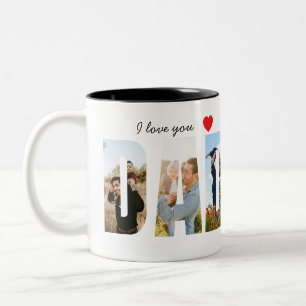 Personalised I Love You Photo Collage Dad Mug