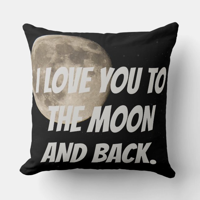 Personalised I Love you to the Moon and back Cushion (Front)