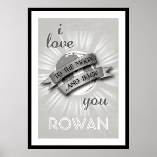 Personalised I Love You To The Moon & Back Poster