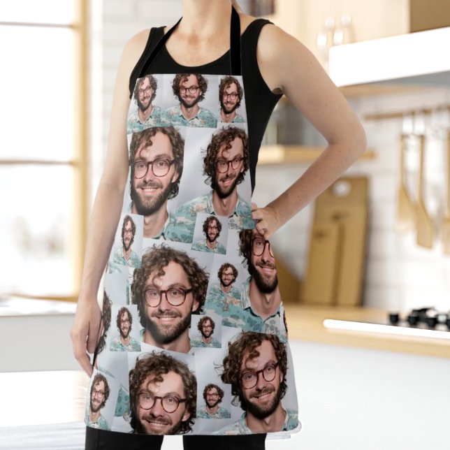 Personalised I Miss You Funny Face Mash Apron (Creator Uploaded)