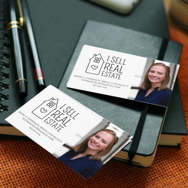 Personalised I Sell Real Estate Photo Business Card (Creator Uploaded)