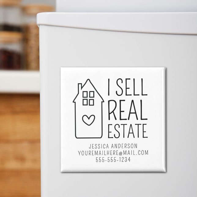 Personalised I Sell Real Estate Promotional House Magnet (I Sell Real Estate Magnet)