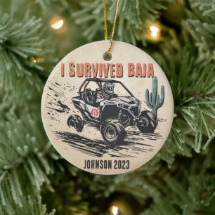 Personalised - I Survived Baja Desert UTV Racer Ceramic Ornament
