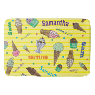Personalised Ice Cream Bath Mat