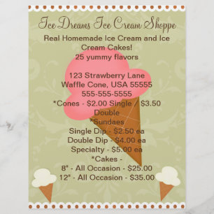 Personalised Ice Cream Shop Business Flyer