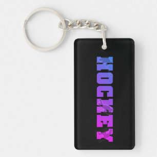 Personalised Ice Hockey Art Key Chain
