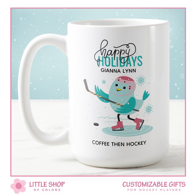 Personalised Ice Hockey Christmas Coffee Mug (Creator Uploaded)