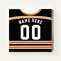 Personalised Ice Hockey Jersey Template Notebook